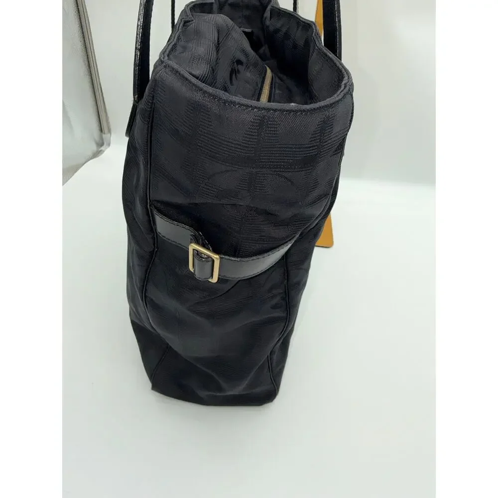 Chanel New Travel Line GM Tote Navy Blue CC Jacquard Bag Rare 8262233
